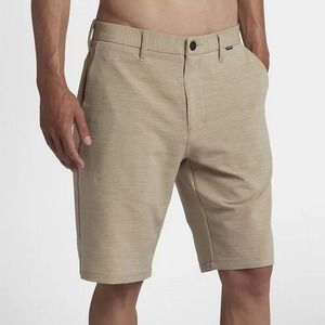 Hurley Tan Dri-Fit Cut Back Walk Flat Front Chino Shorts Men's Size 32